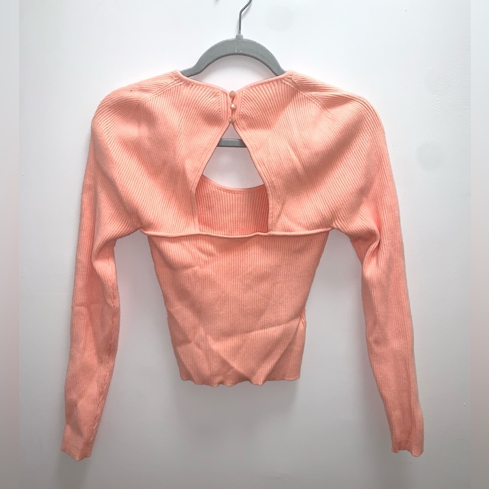 BCBGeneration Ribbed Long Sleeve Top Size XS - Picture 2 of 4